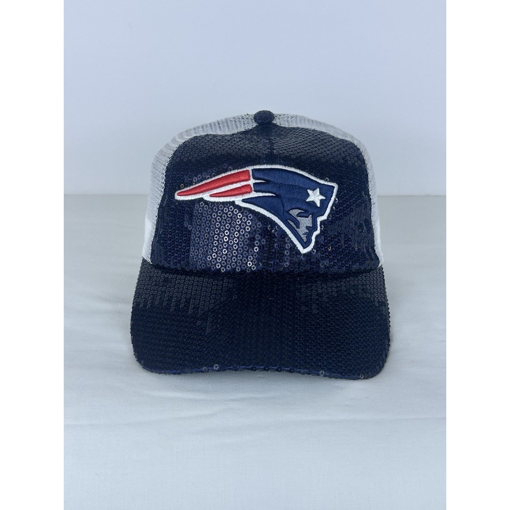 New England Patriots Women's SnapBack Baseball Hat Cap NFL Sequins